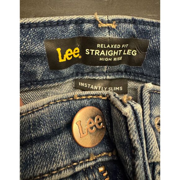 Lee Relaxed Fit Straight Leg High Rise - Sz 10S - Picture 6 of 11